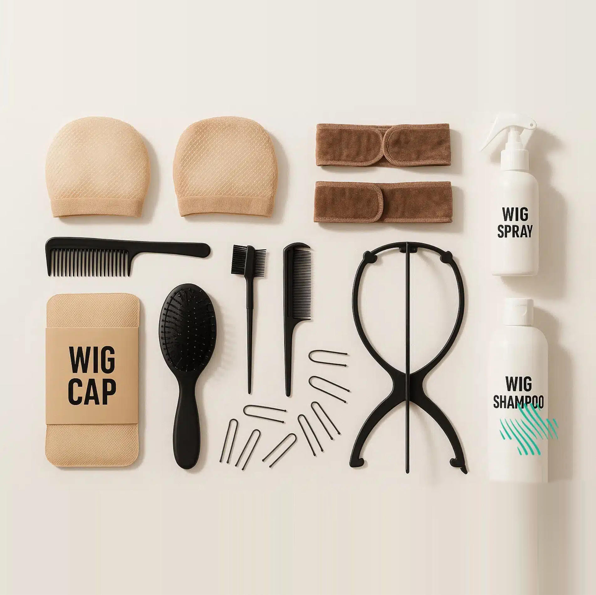 caps, stands, brushes